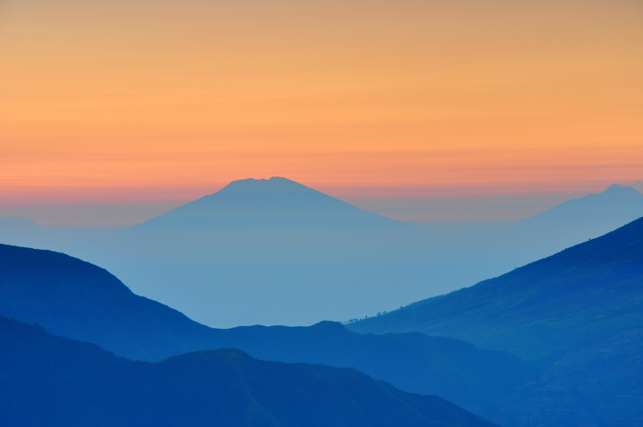 Sunrise and mountains